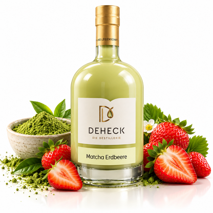 Matcha Likör in 4 Varianten (Original, Tropical, Blueberry, Erdbeere) | cremiger Matcha Latte Sahnelikör | 15%
