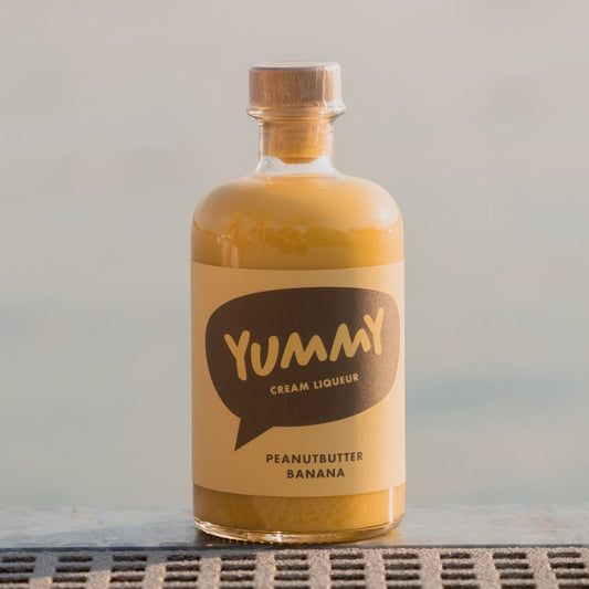 gratis Erdnussbutter Banane Likör | YUMMY® Penatbutter Banana Sahnelikör | 15%