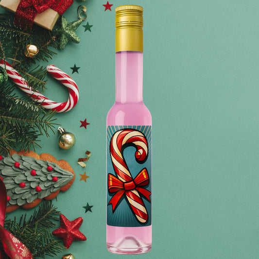 Zuckerstangen Likör | XMAS Candy Canes Likör mit Weihnachten Motiv Retro  | 15%